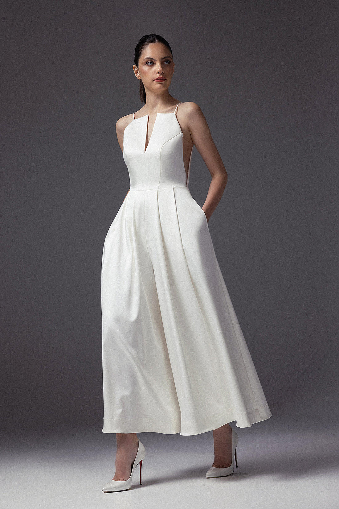 Wide Leg Satin Jumpsuit Dolores
