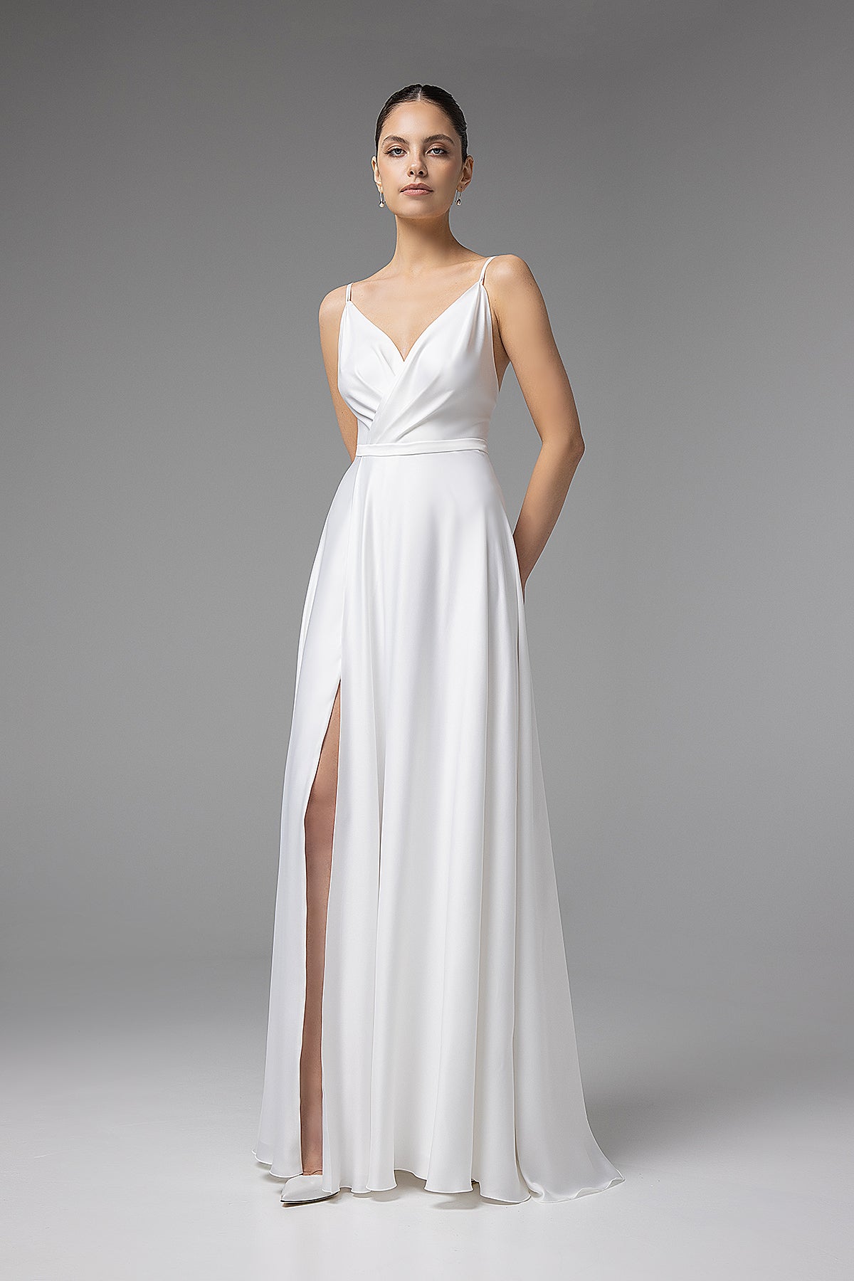 white silk spaghetti strap dress 1930's White Silk Spaghetti Strap Slip Eveliina Vintage