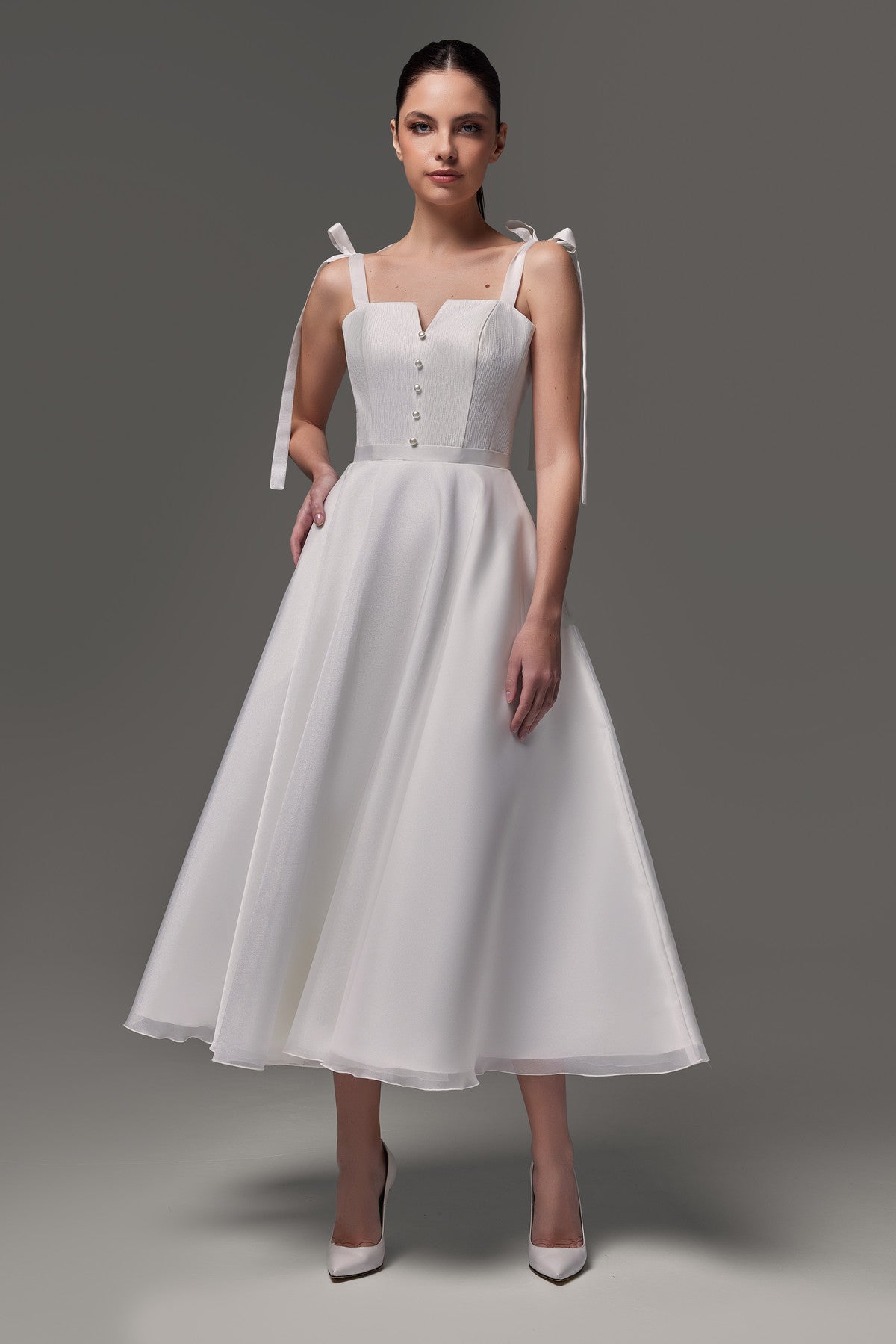 Simple Civil Wedding Dress Francoise midi Simple Civil Wedding Dress Francoise midi
