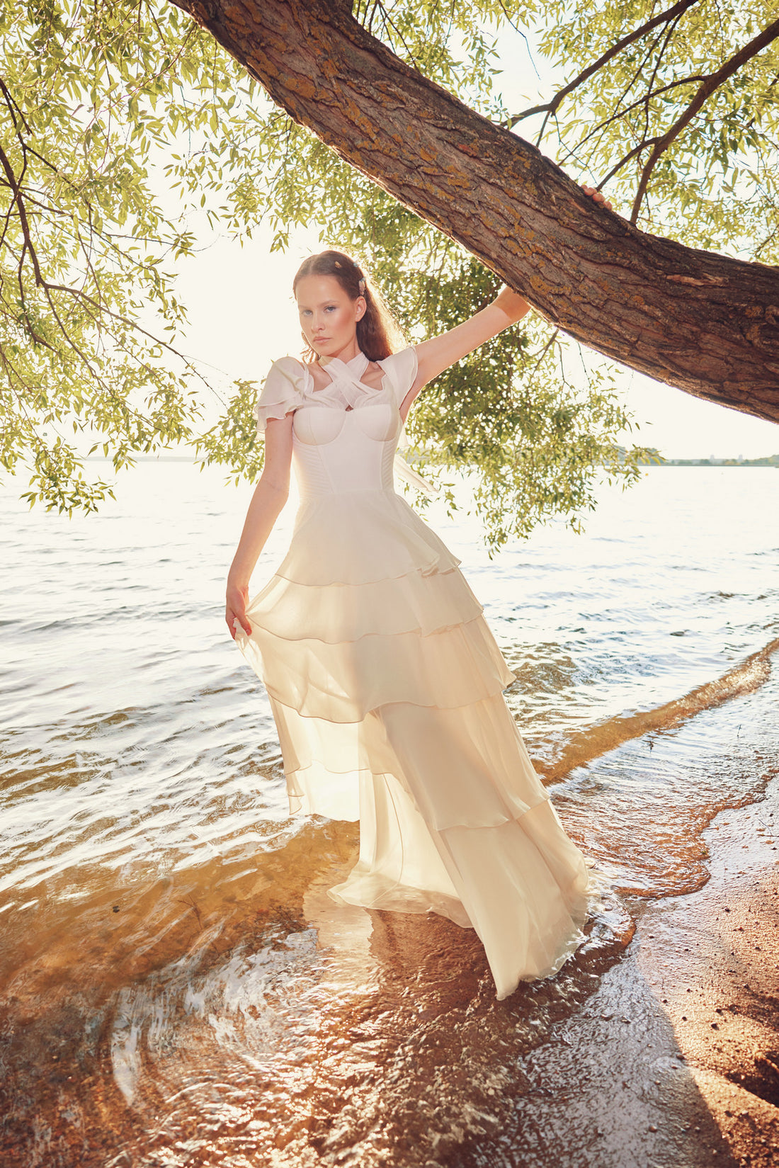 Couture Chiffon Corset A-line Wedding Gown Tenderness