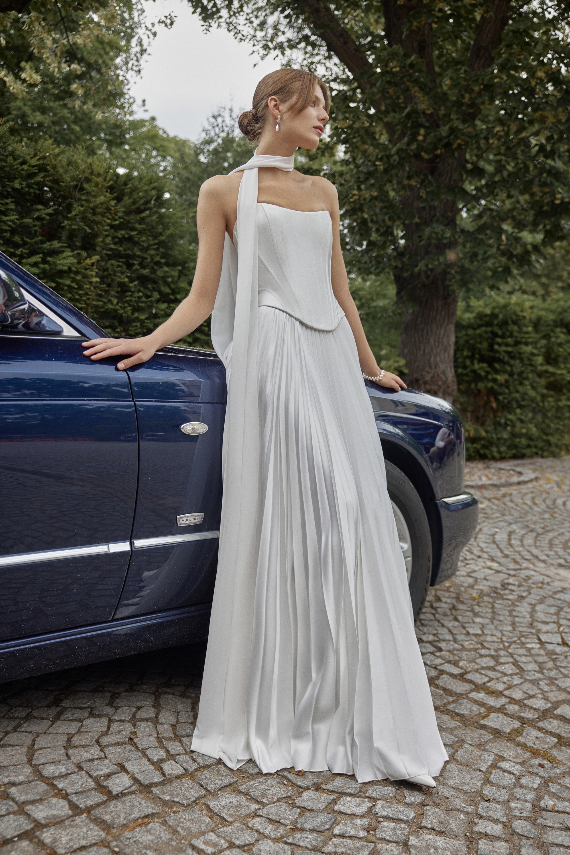 Flowy Ethereal Two Piece Wedding Dress Ellora