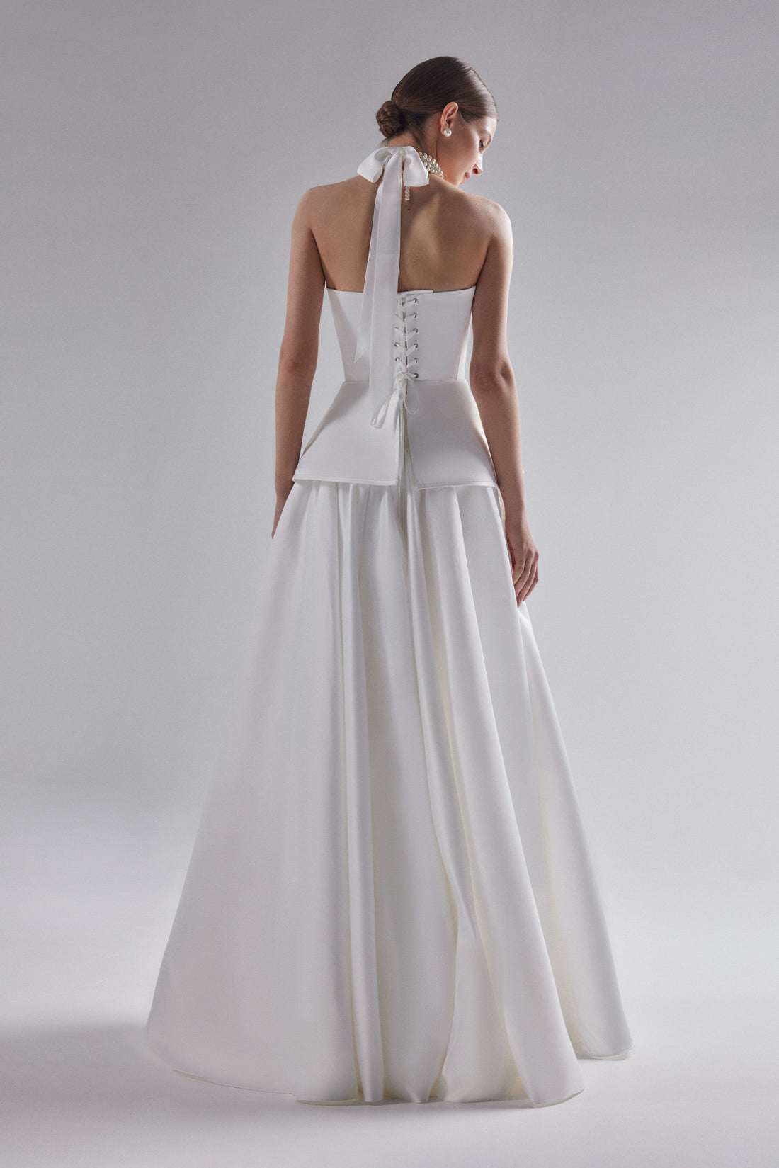 Strapless Satin Corset Remi With Flared Edges