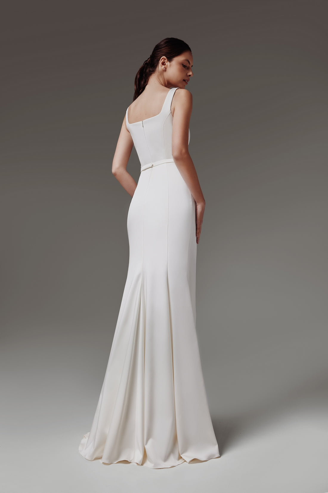 Satin Wedding Dress With Square Neckline Claudia