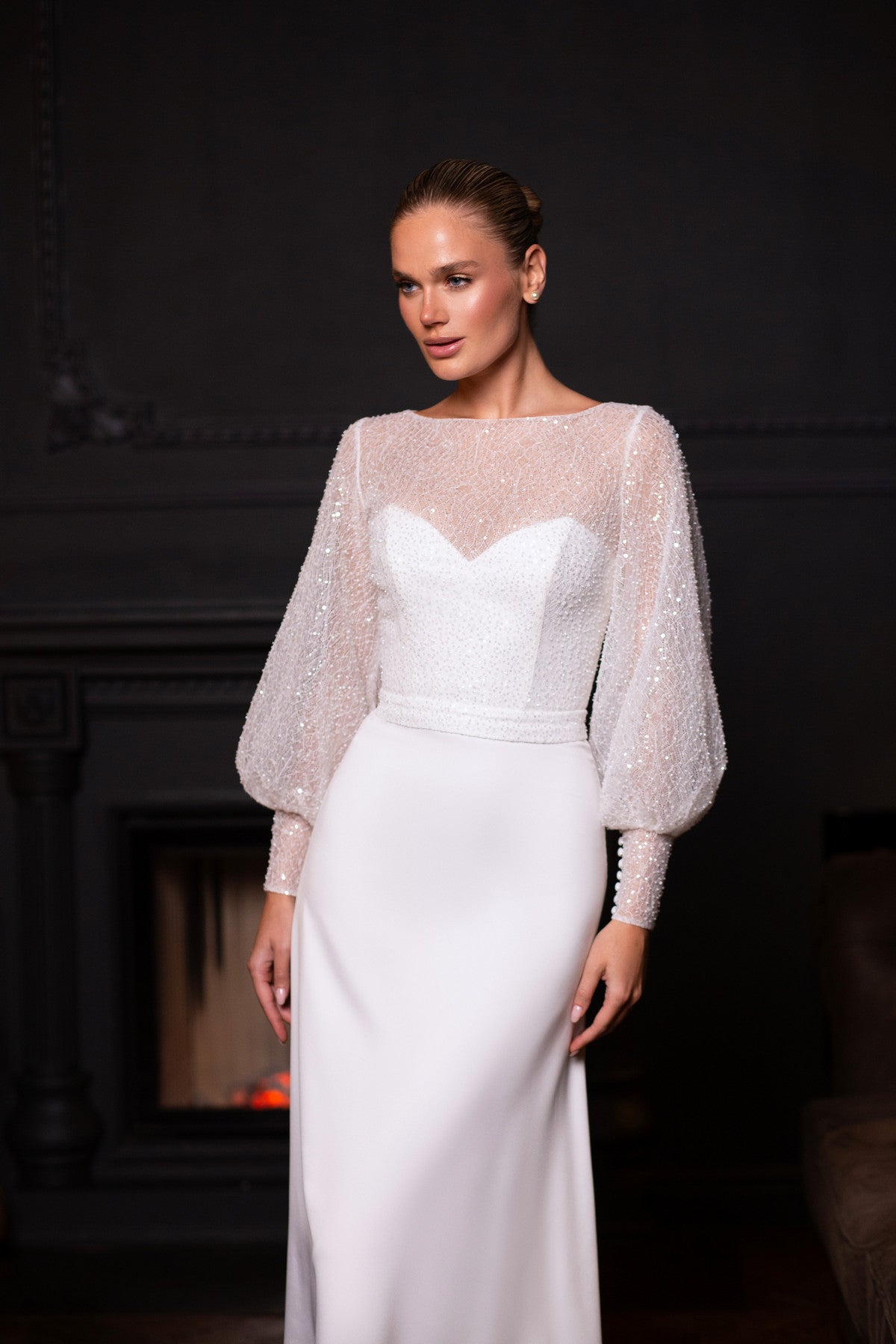 Bishop Sleeve Lace Bolero 6 US (38 EU) / Off-white Bishop Sleeve Lace Bolero 6 US (38 EU) / Off-white