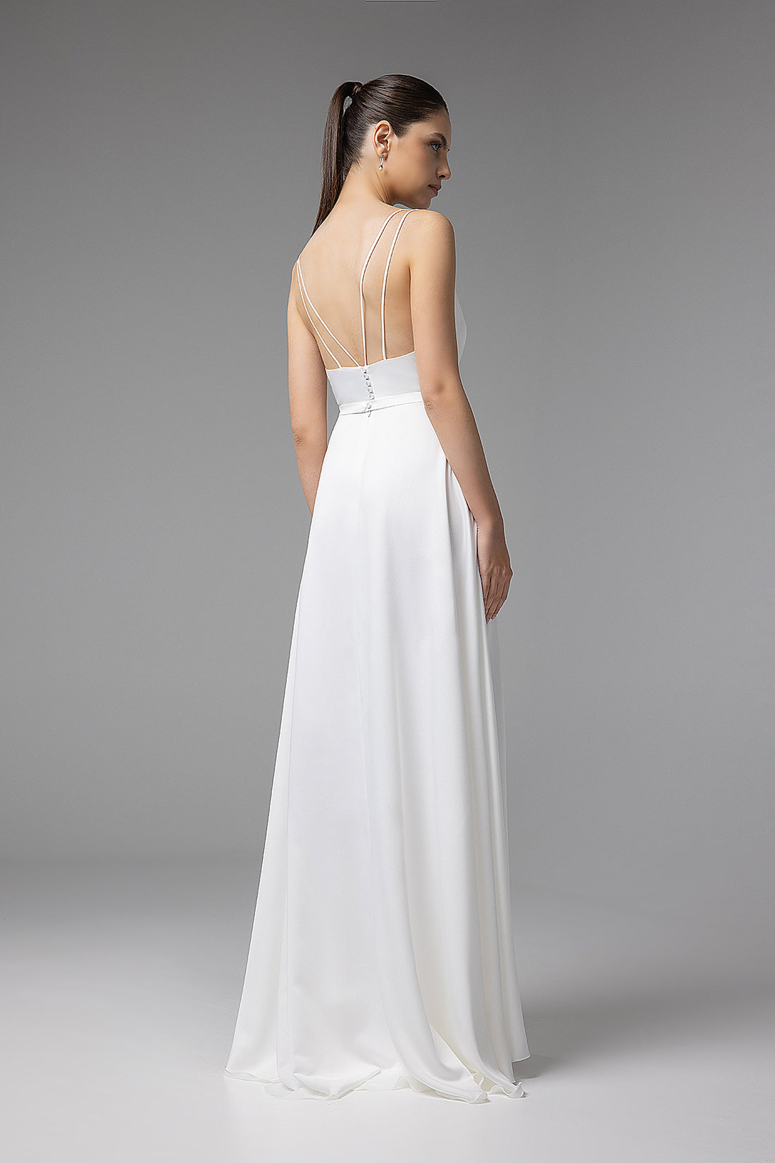 Silk Wedding Dress With Spaghetti Straps Molly