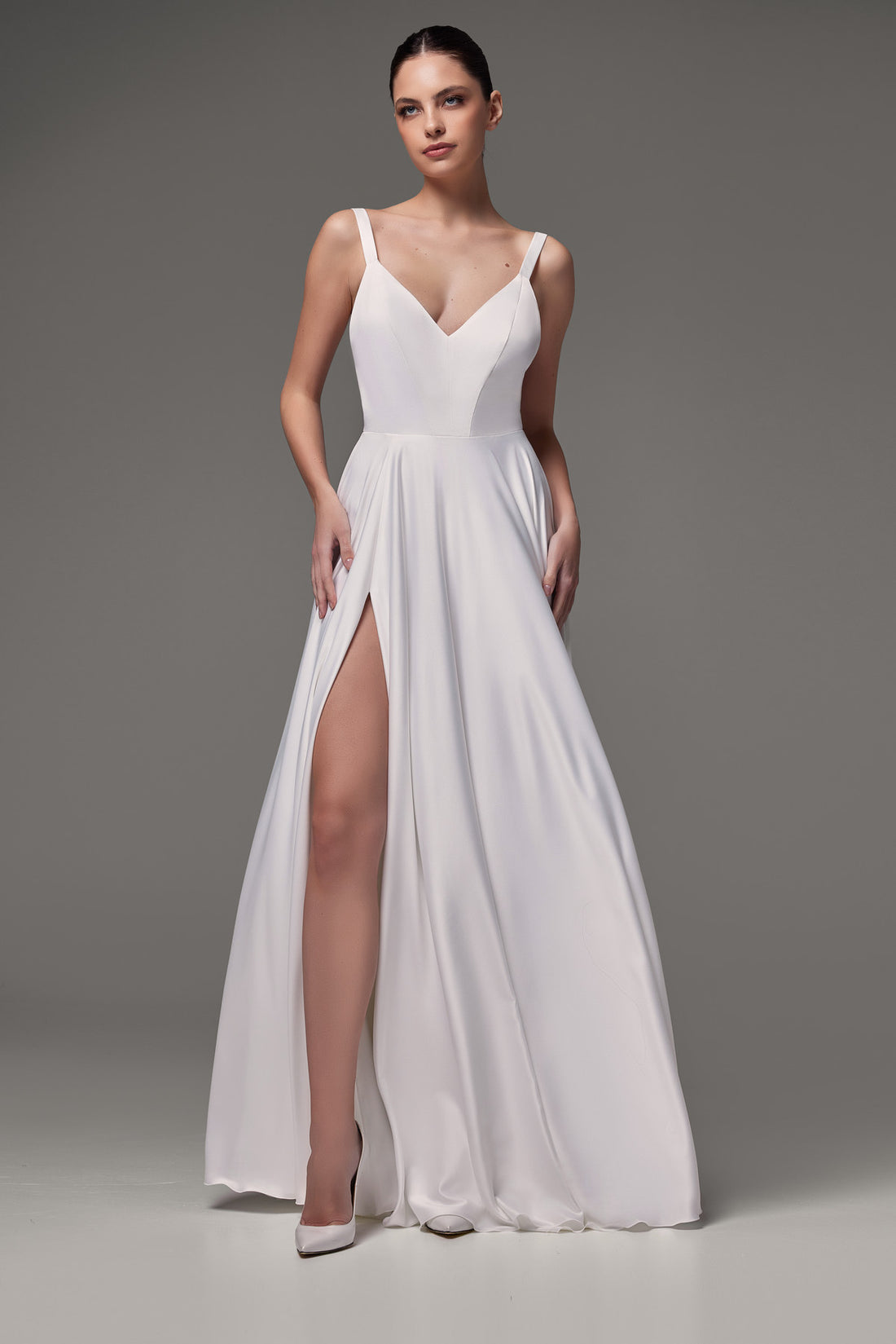 Silk Wedding Dress With Open Back Mia