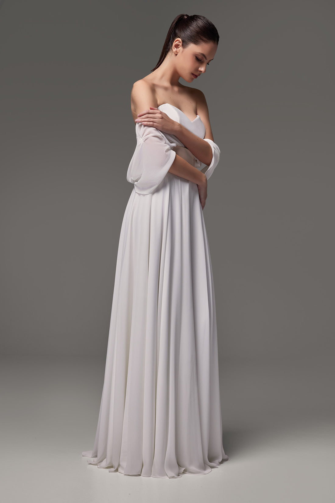 Modest Wedding Dress Daina With Flutter Sleeves