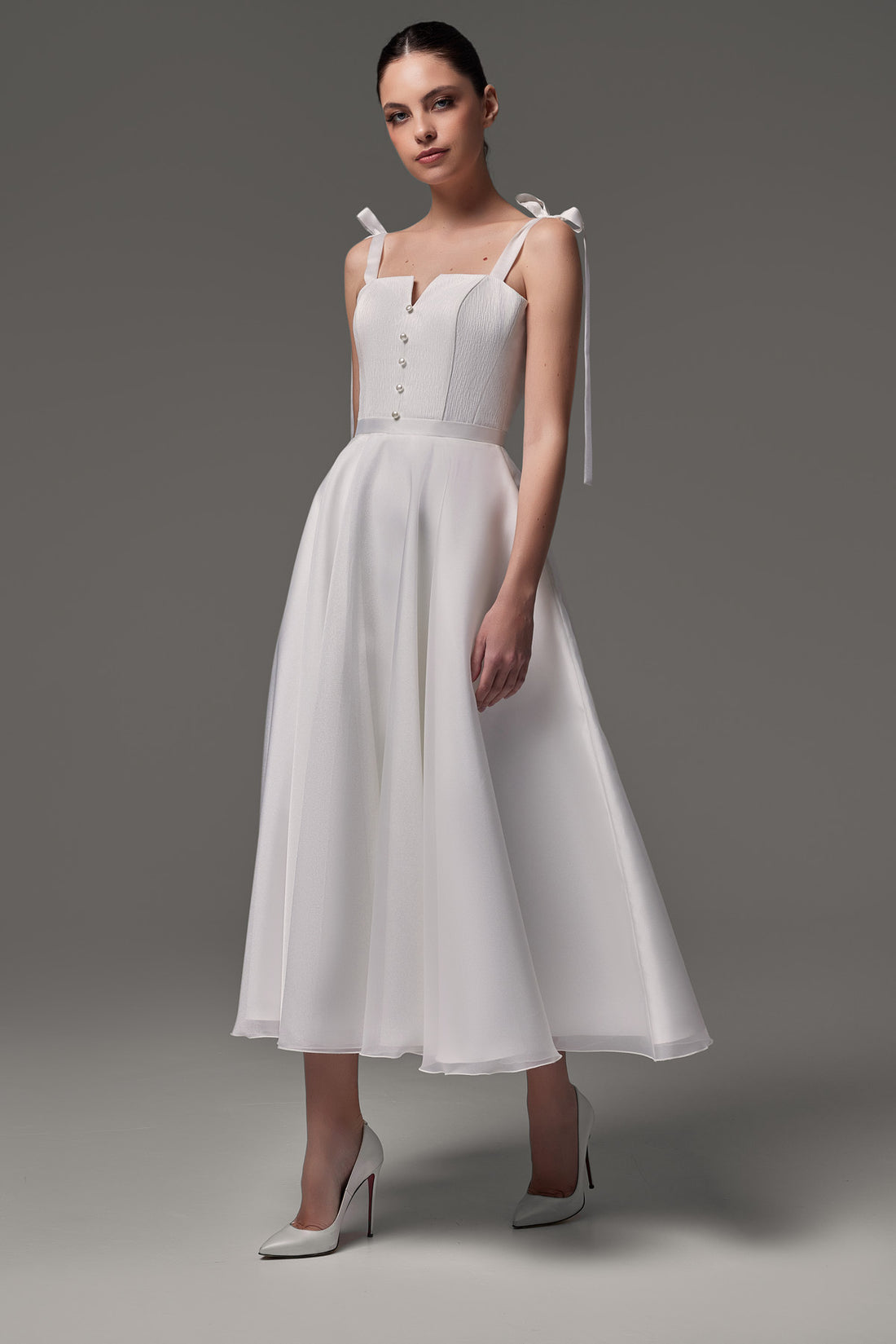 Simple Civil Wedding Dress Francoise midi