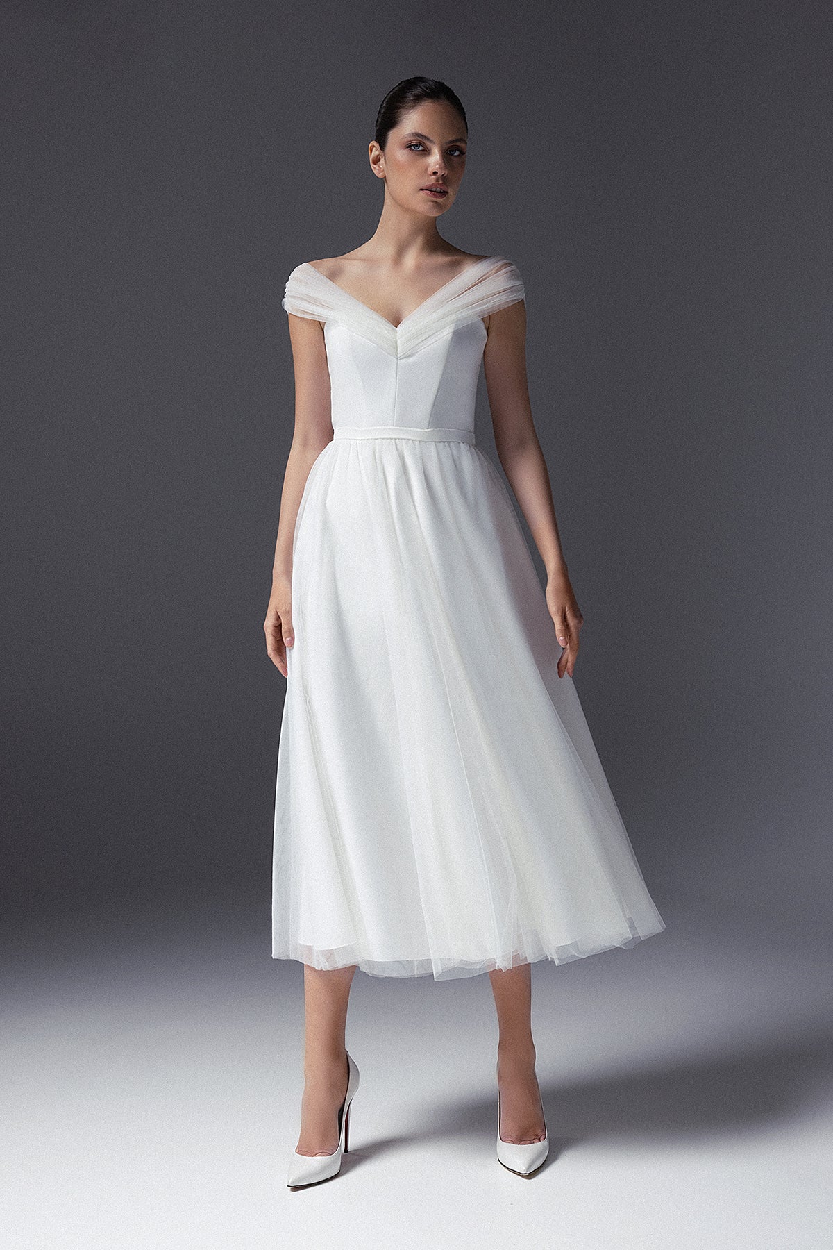 Civil Wedding Wedding Dress Rosa Midi Made to Order / Ivory / 2 US (34 EU)