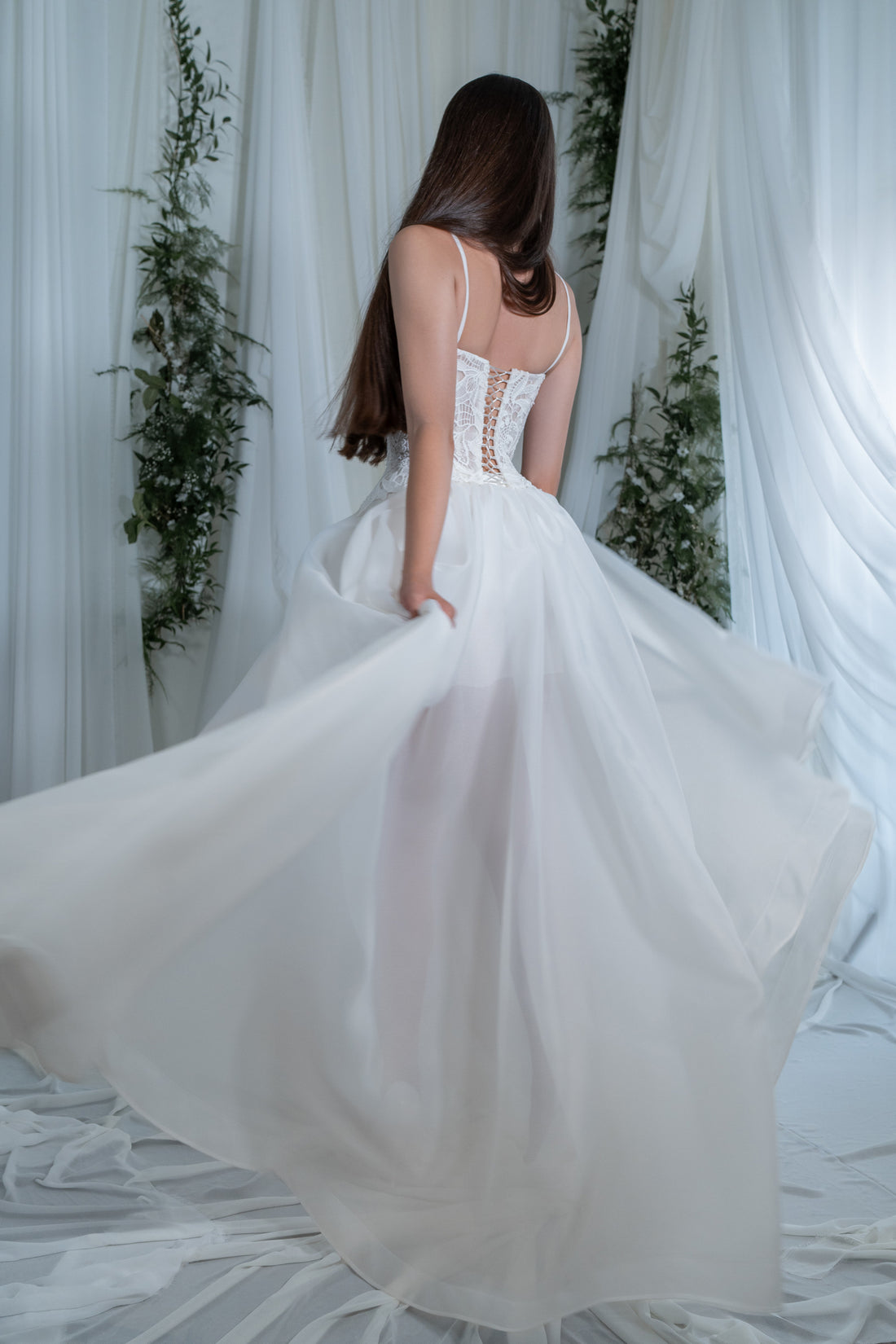 Two Piece Wedding Dress Freya | Modern Romantic Lace Corset with A-line skirt