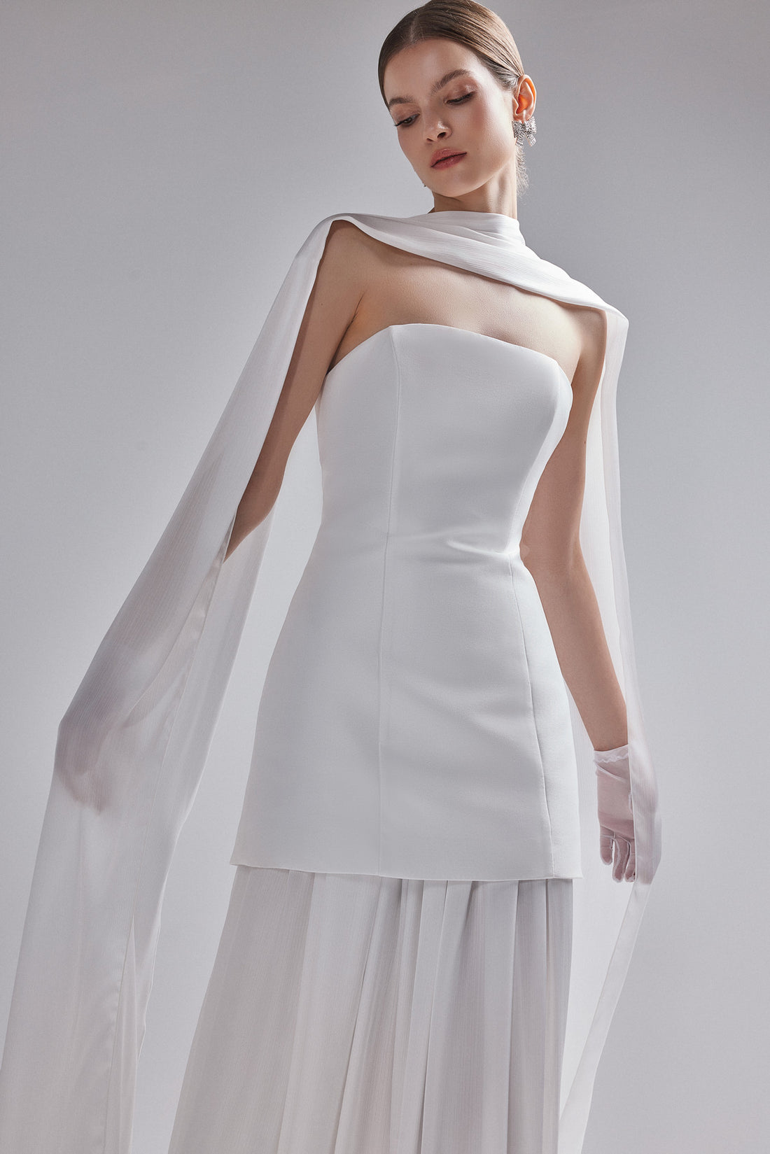 Chiffon Bridal Scarf | Bridal Shawl