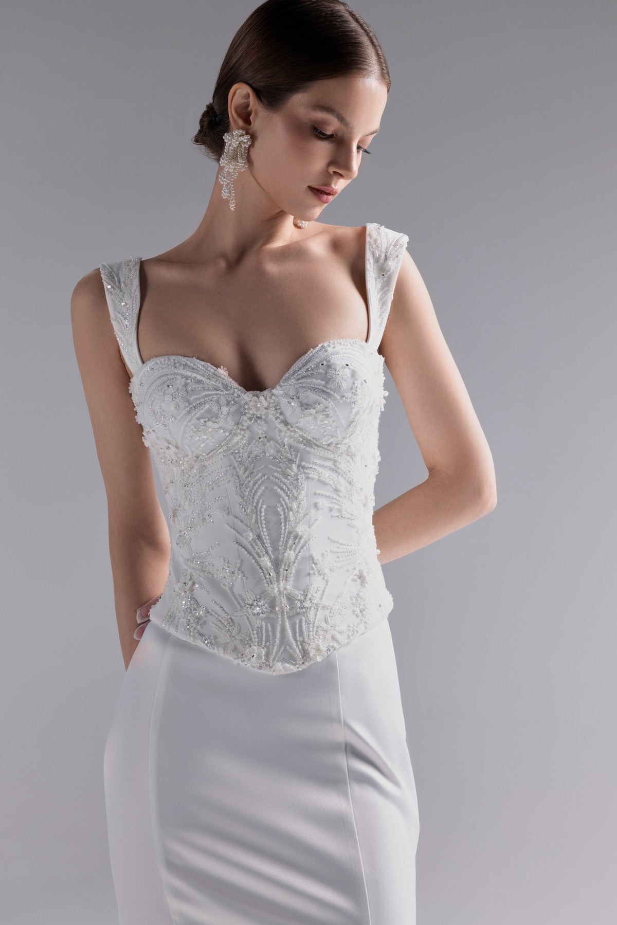 Lace Bridal Corset With Straps Niam