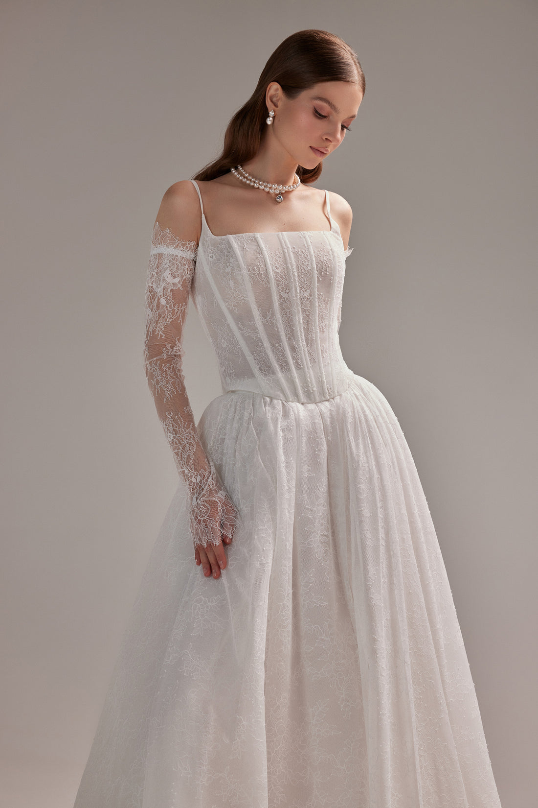 Detachable Chantilly Lace Sleeves