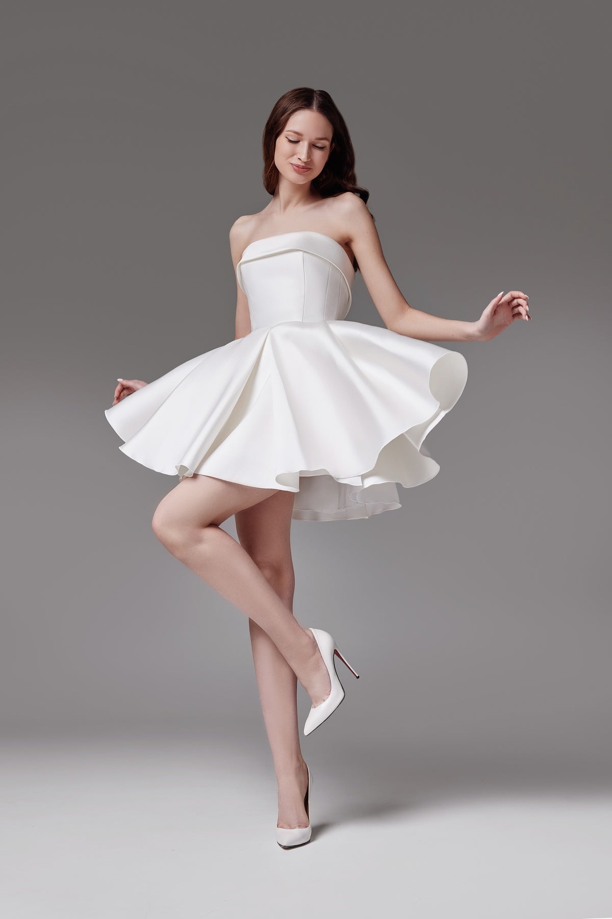 studiob3 mea shorter dress Embroidered Short A-Line Prom with Sheer Corset Pink / XSmall Best Wedding Dress Styles for