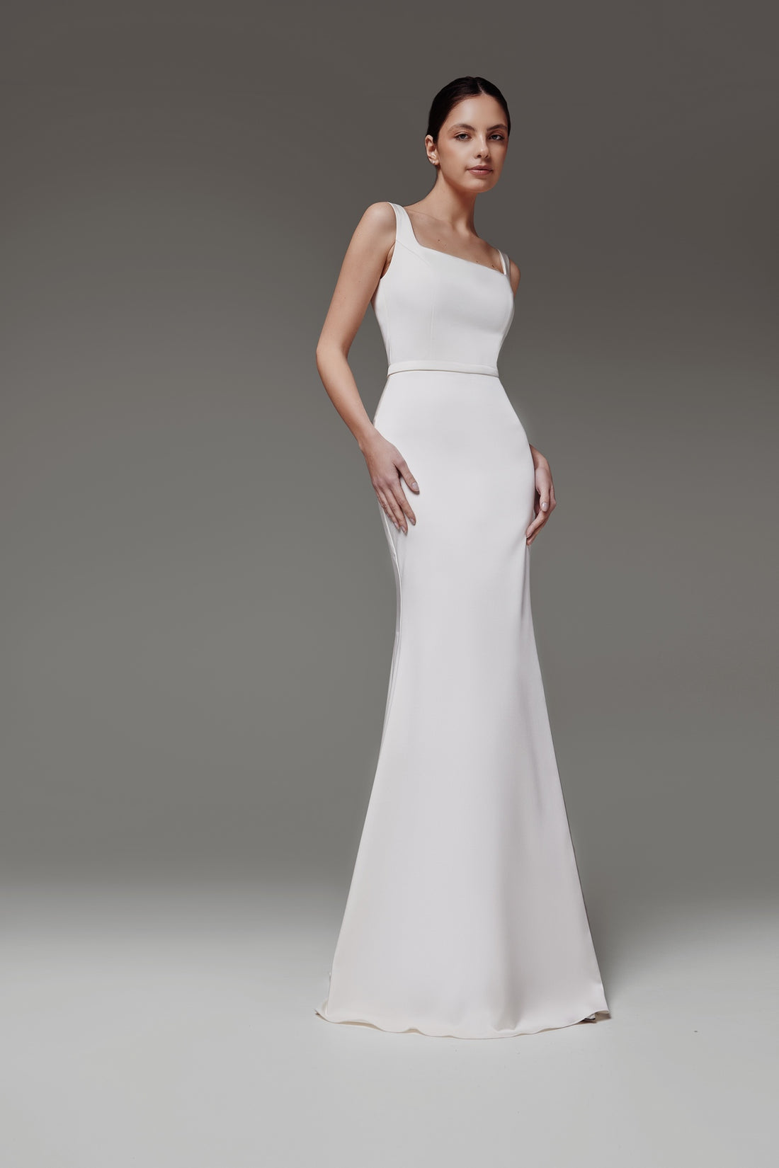 Satin Wedding Dress With Square Neckline Claudia