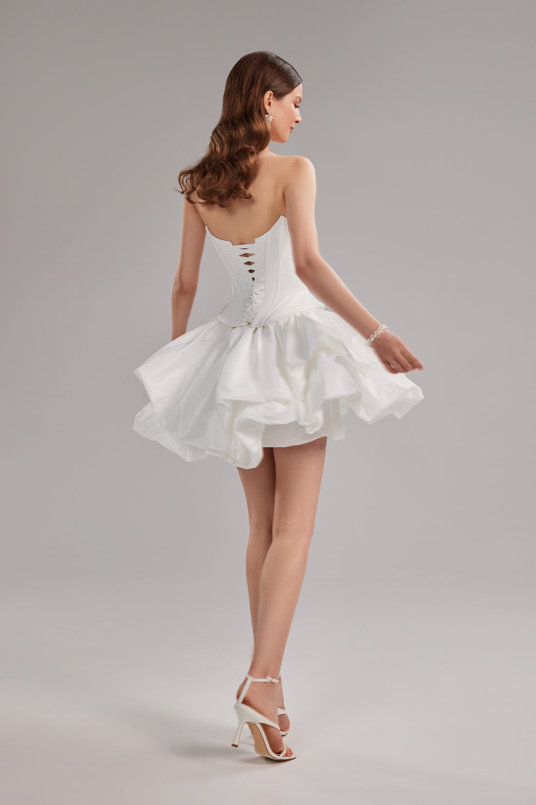 Two-Piece Taffeta Wedding Dress Amira with Corset Bodice and Balloon Skirt