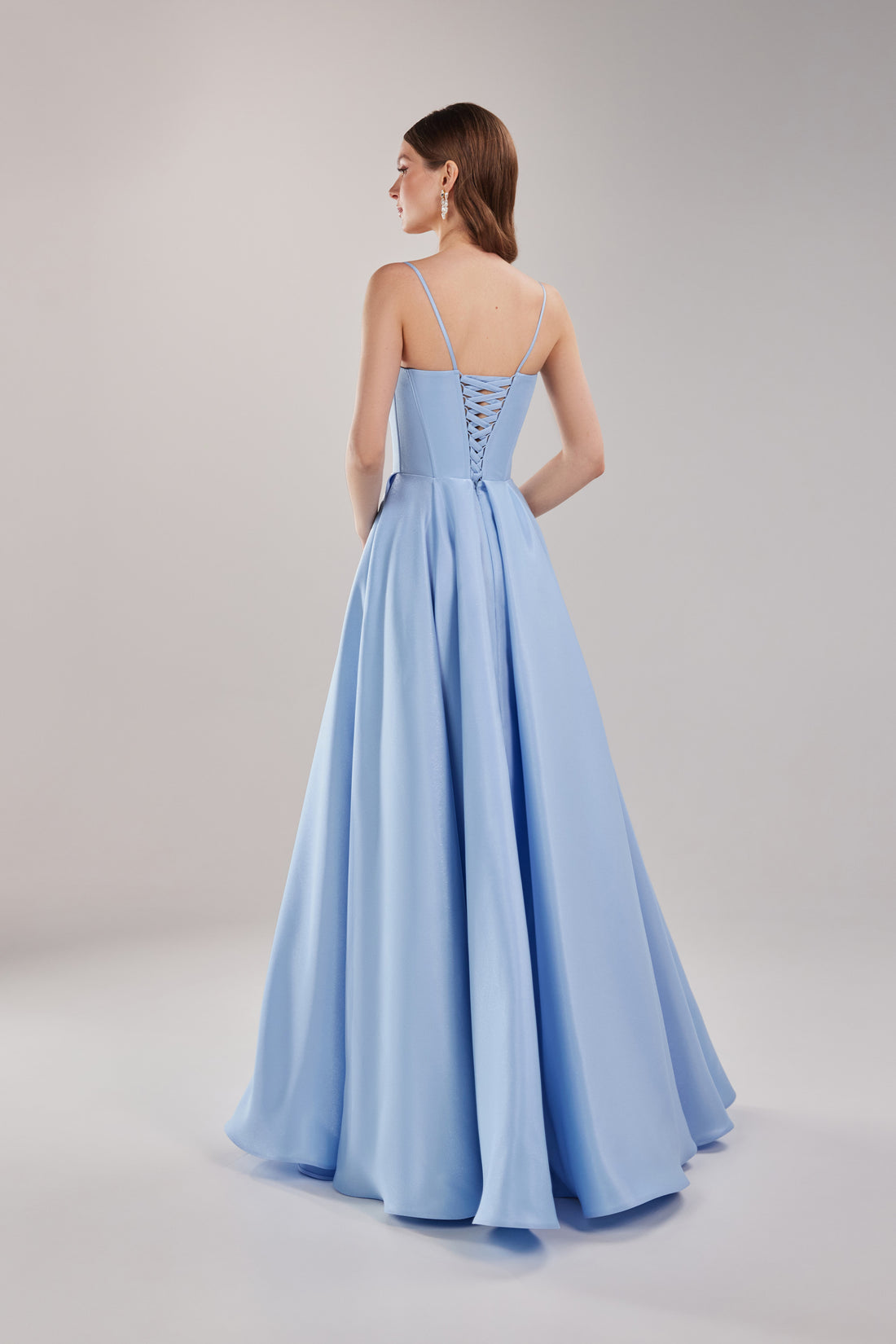Baby Blue Formal A-line Maxi Dress Rihanna