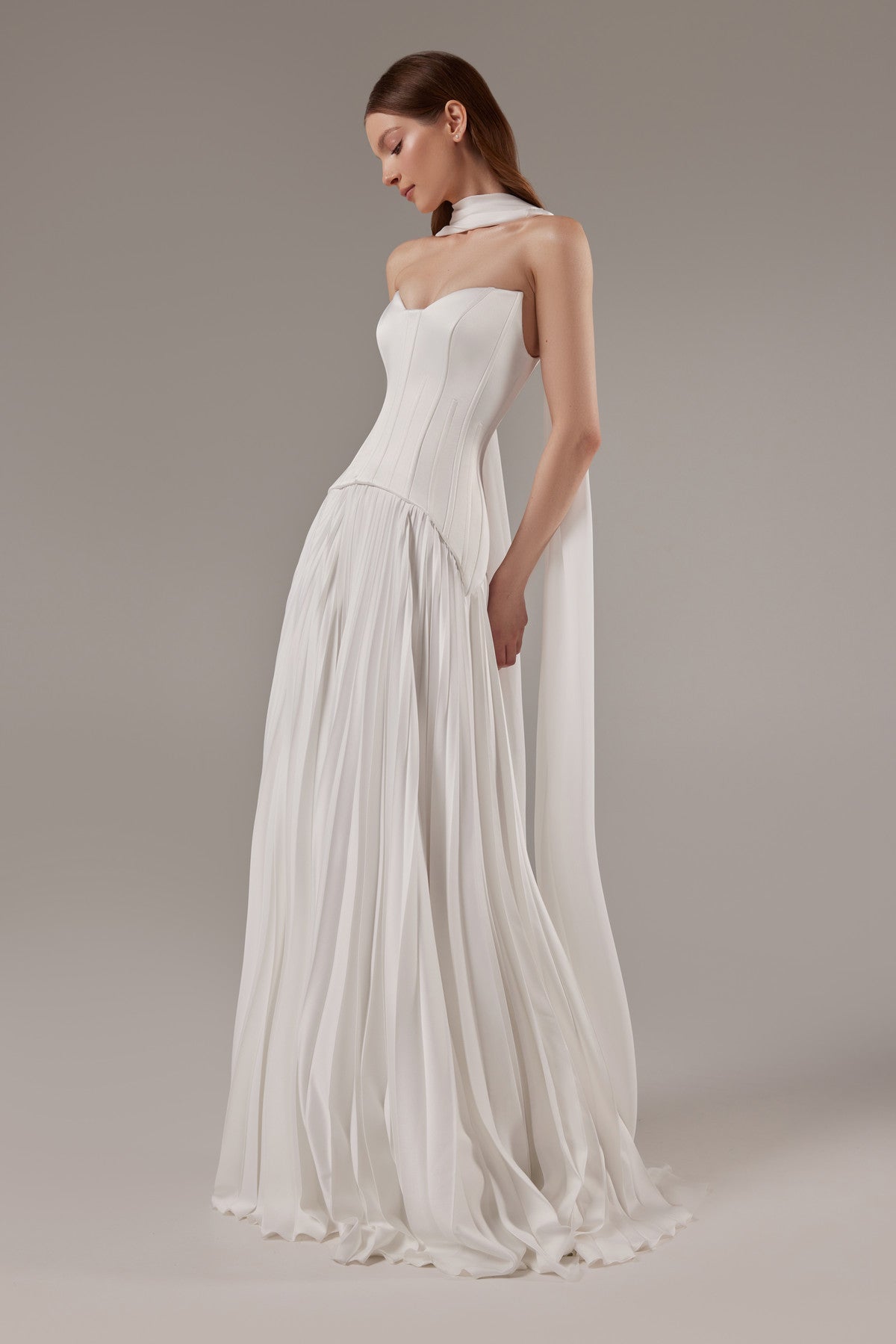 Elegant Ivory Strapless Wedding Dress Aphrodite