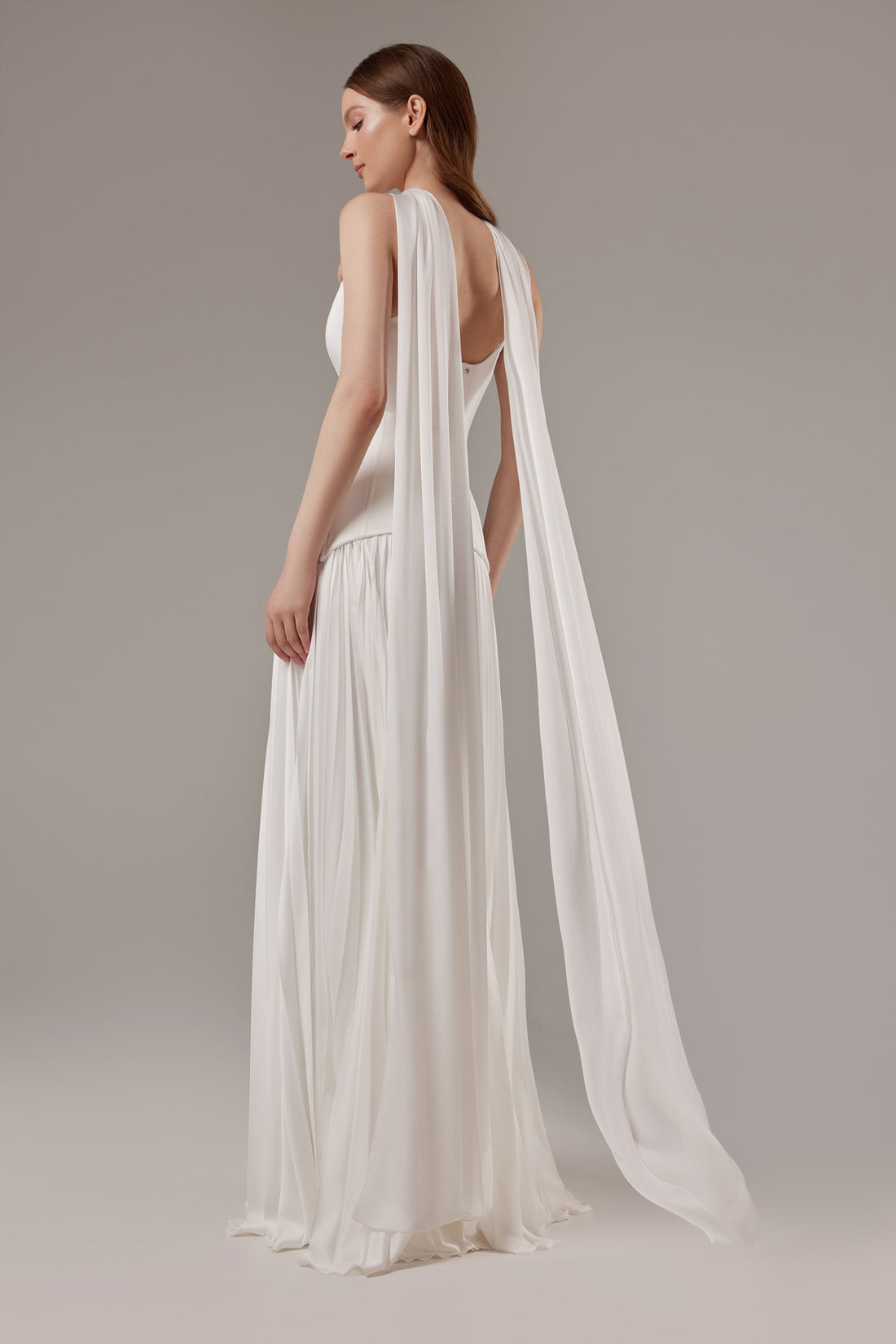 Silk Pleated Flowy Maxi Bridal Skirt Aphrodite