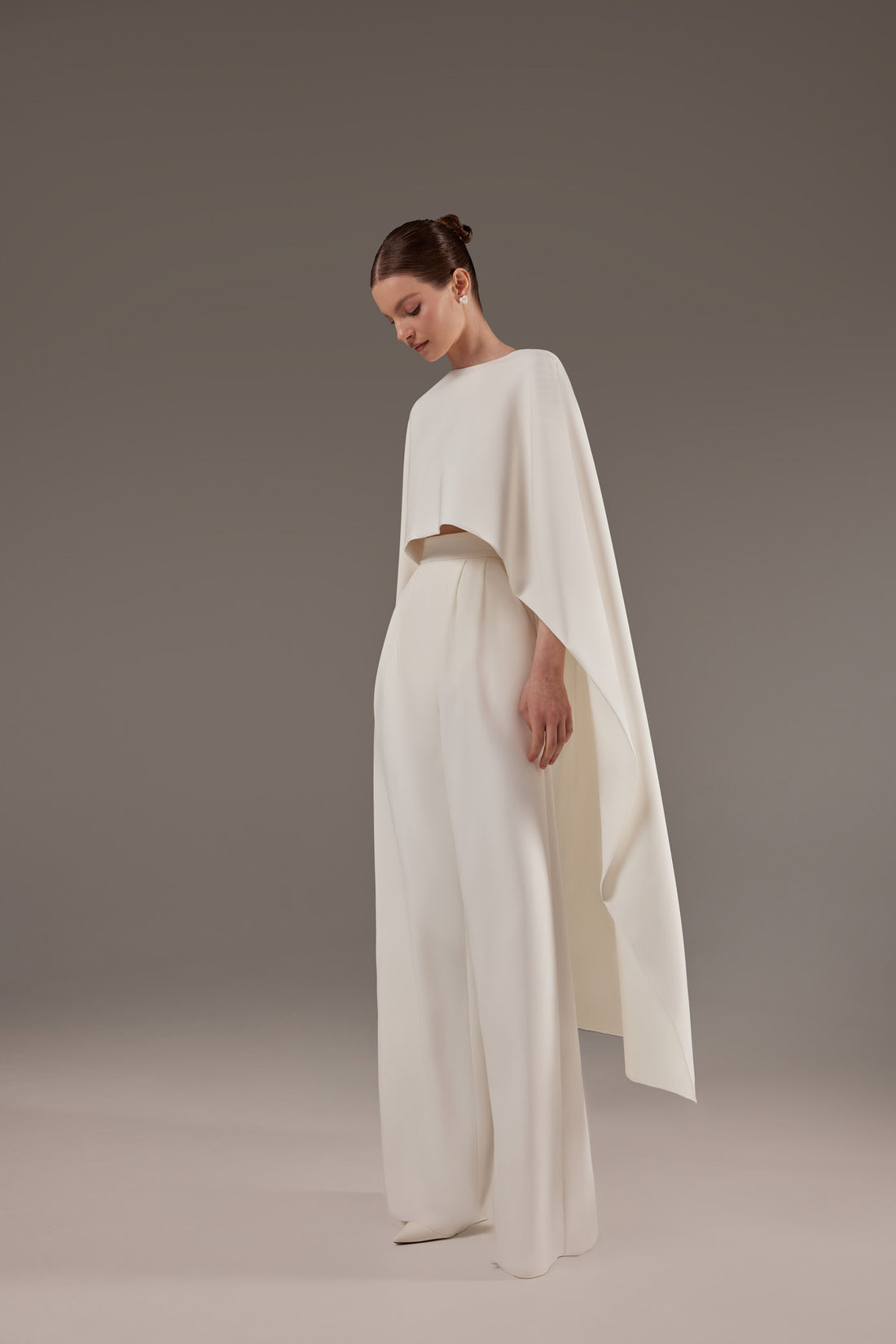 Crepe Bridal Cape Gera