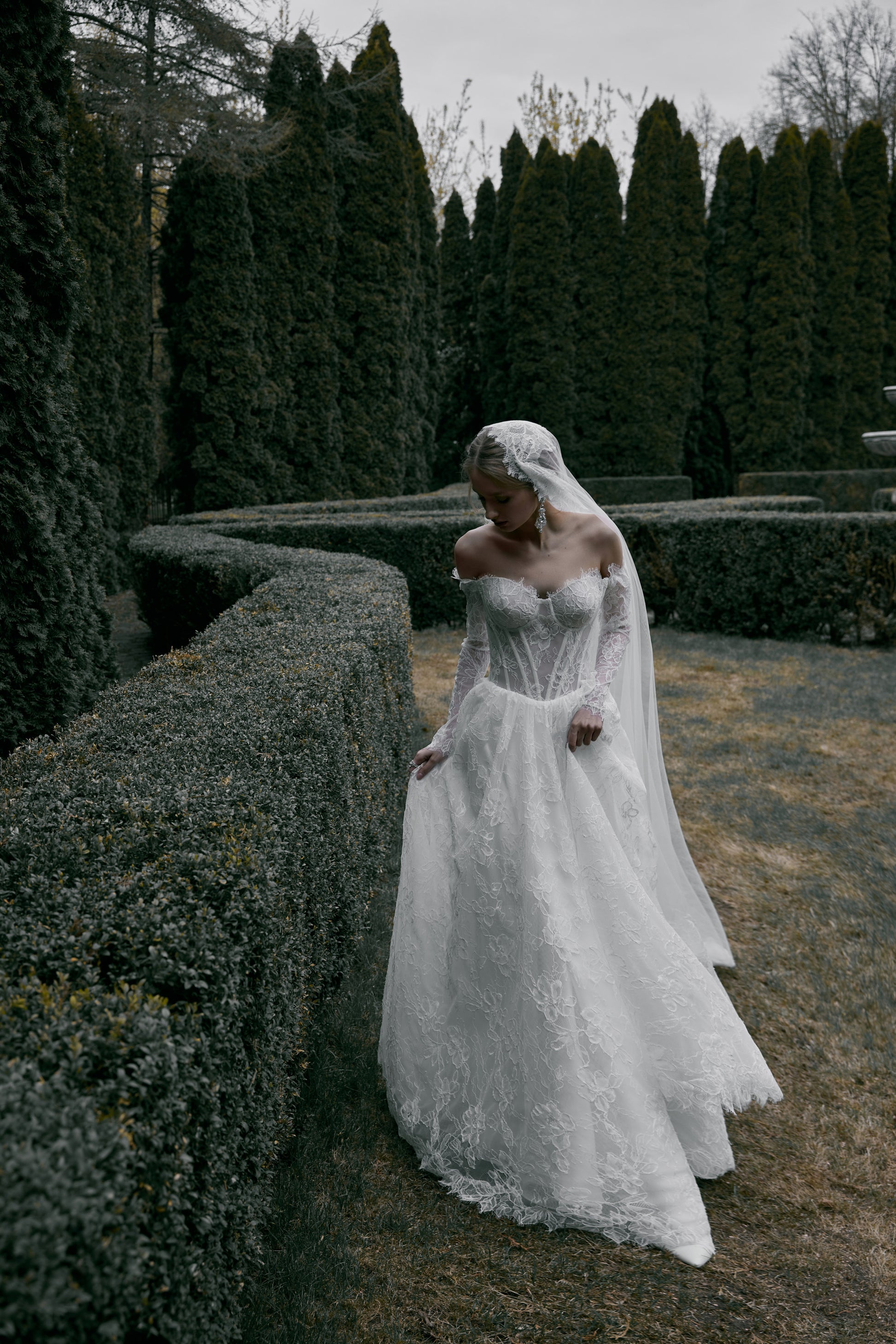 Lace Wedding Dress Eden with Long Sleeves Lace Wedding Dress Eden with Long Sleeves