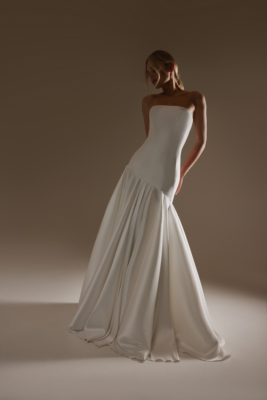 Strapless A-line Mikado Wedding Dress Holly