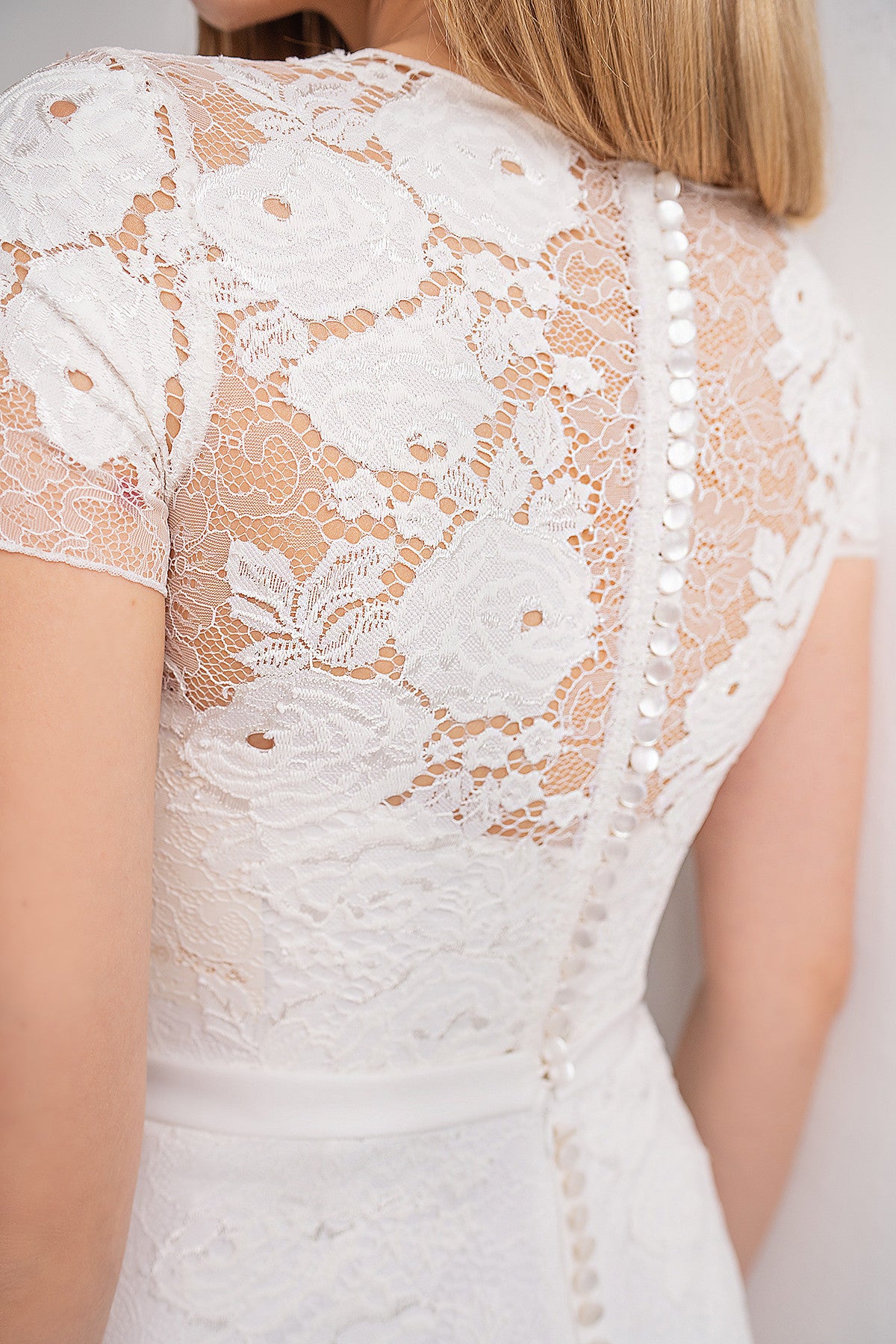 Modest Lace Sheath Silhouette Wedding Dress Jolene Modest Lace Sheath Silhouette Wedding Dress Jolene