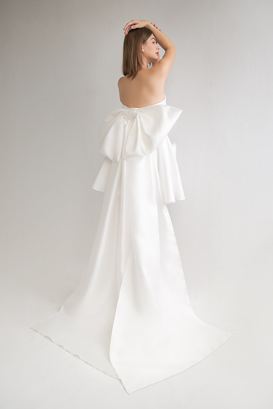 Short White Wedding Dress With Detachable Bow Sophie