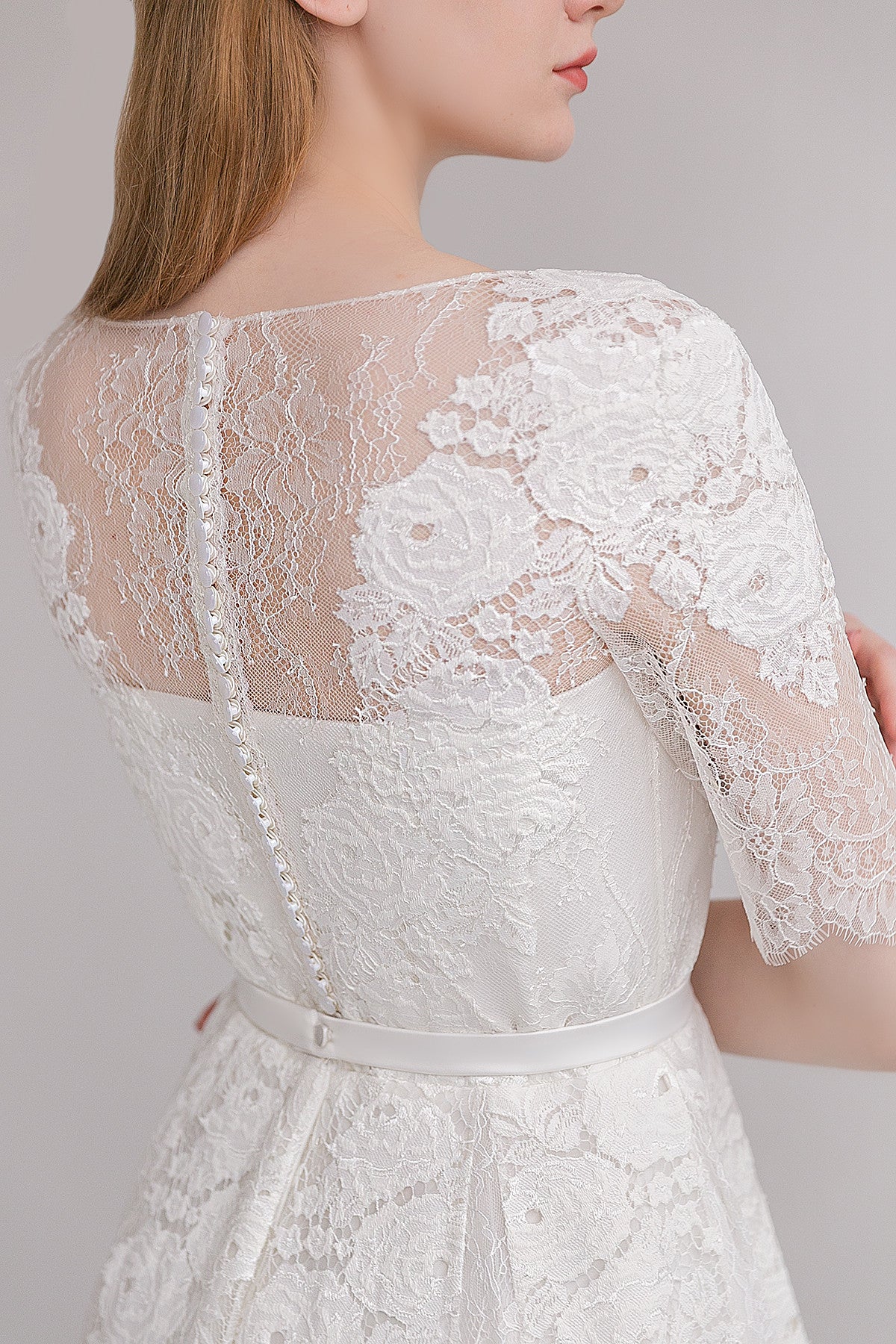 Chantilly Lace A-line Wedding Dress Estelle Ready to Ship / Ivory / 10 US (42 EU) Chantilly Lace A-line Wedding Dress Estelle Ready to Ship / Ivory / 10 US (42 EU)