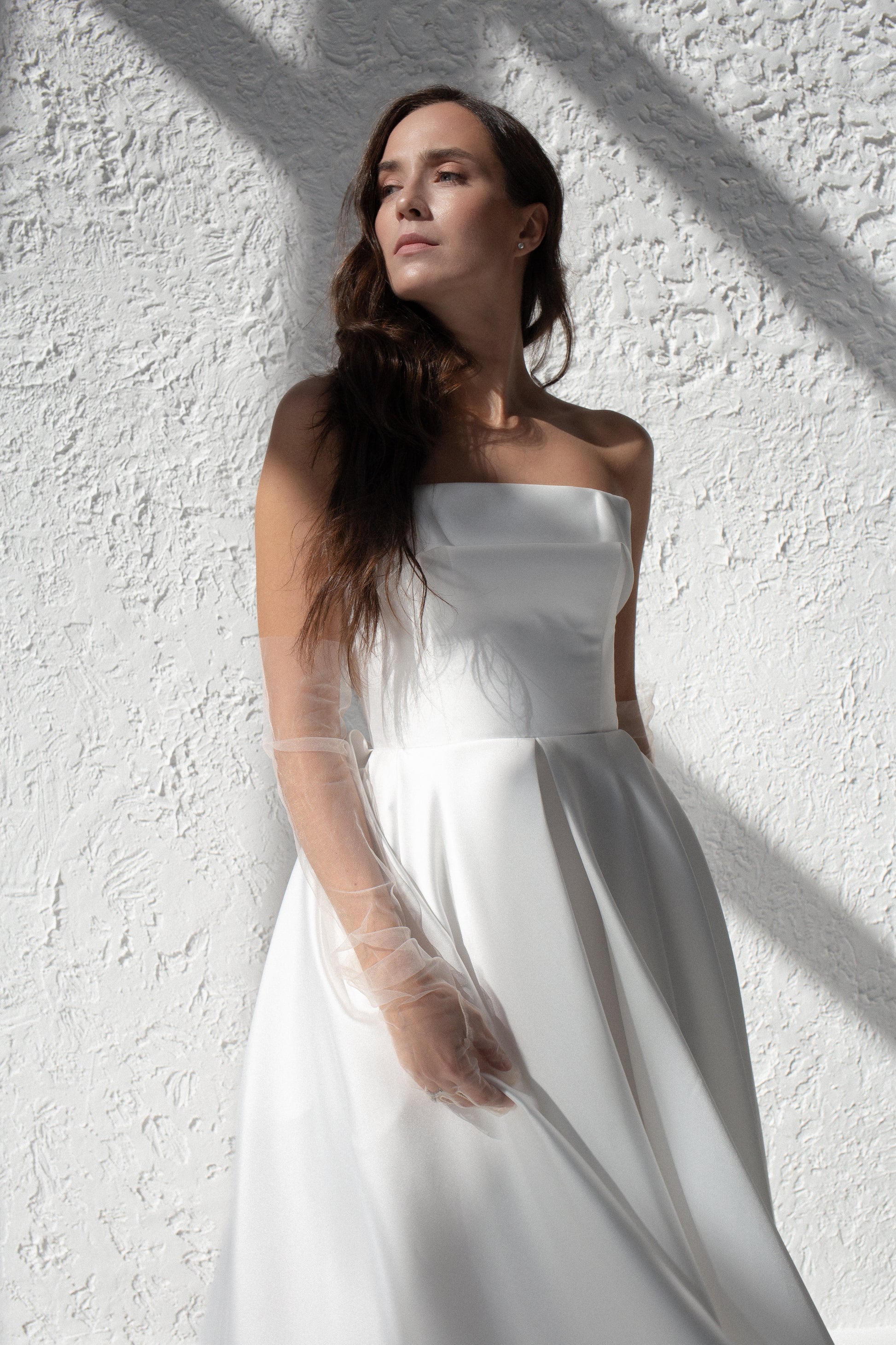 Strapless Midi Wedding Dress Jane Summers Anna Cate Strapless Tulle Tea  Length Rehearsal & Midi Wedding Dress 2 / Off White , Female , Adult  Strapless Wedding Dresses | Bridal Closet