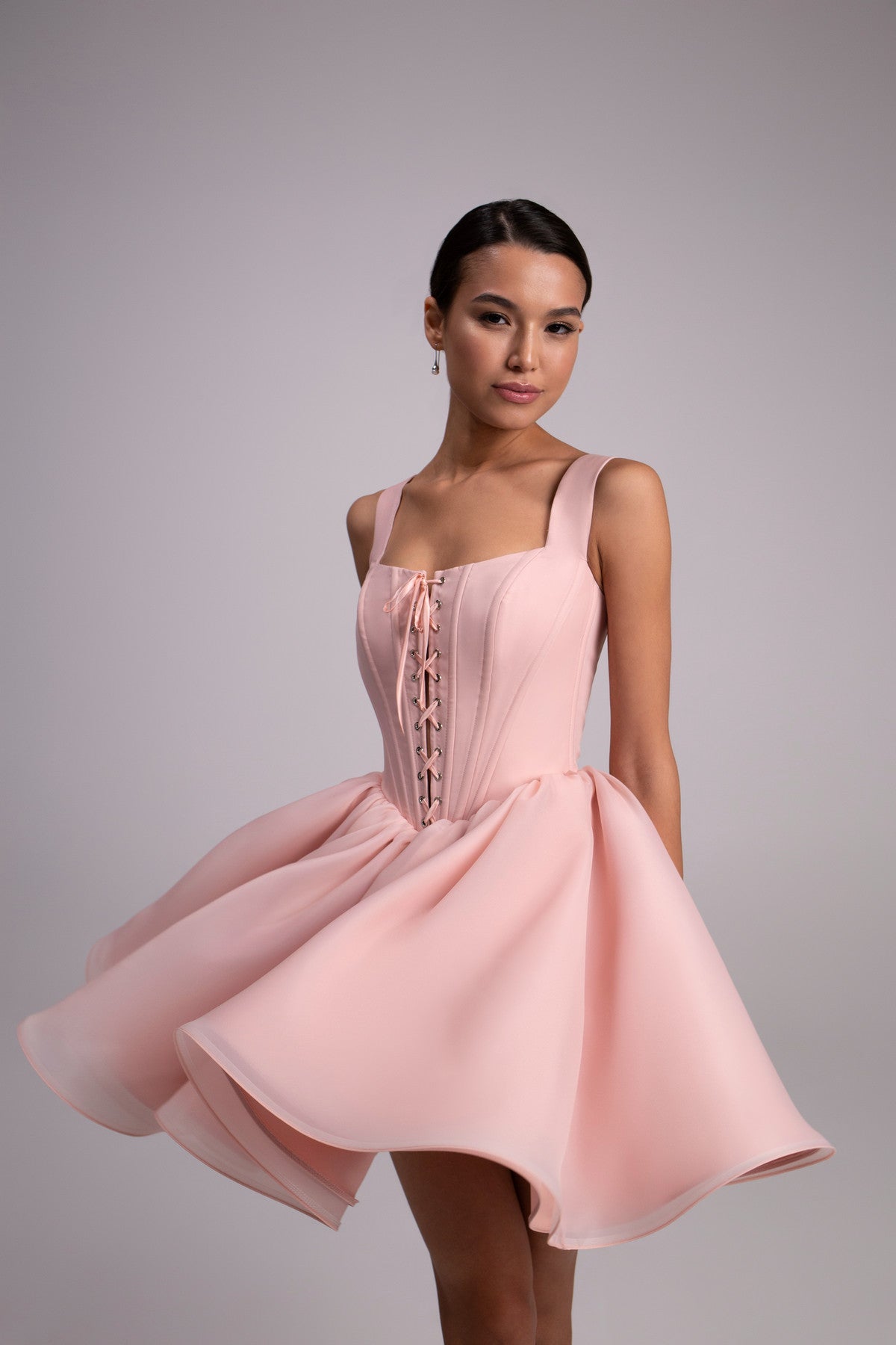 corset party dress Zapakasa Women Black Homecoming A Line Off the Shoulder Cocktail Dress with Lace the layered skirt flares into a tea length design Adorable Pink Mini Corset Party