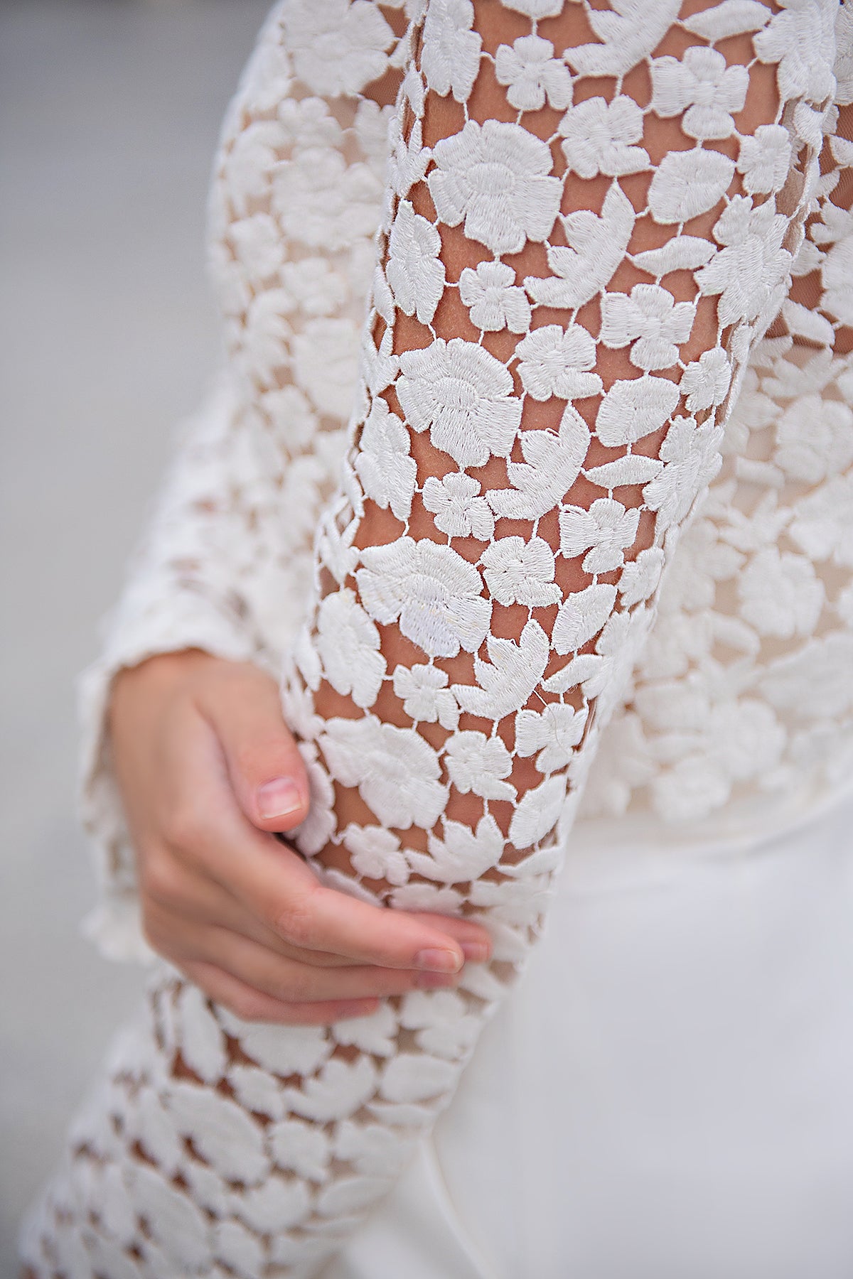 crop top long sleeve dress Long Sleeve Embellished Two Piece Maxi Dress White