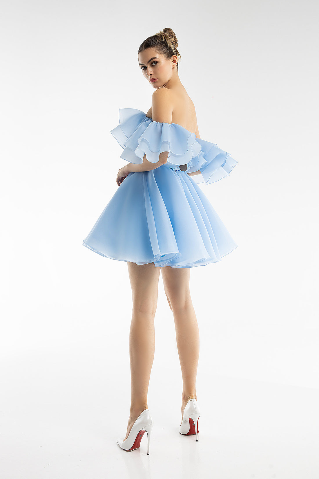 Ethereal Wedding Dress Peony | Off-Shoulder Mini Party Dress